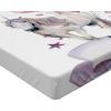 Ambesonne Christmas Fitted Sheet, Merry Christmas Lettering on an Abstract Modern Snowflake Dot Pattern, Soft Decorative Fabric Bedding All-Round Elastic Pocket, Queen Size, Charcoal Beige(Pink Purple)
