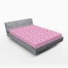 Ambesonne Christmas Fitted Sheet, Merry Christmas Lettering on an Abstract Modern Snowflake Dot Pattern, Soft Decorative Fabric Bedding All-Round Elastic Pocket, Queen Size, Charcoal Beige(Purple Pink)