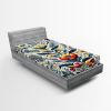Ambesonne Christmas Fitted Sheet, Merry Christmas Lettering on an Abstract Modern Snowflake Dot Pattern, Soft Decorative Fabric Bedding All-Round Elastic Pocket, Queen Size, Charcoal Beige(Dark Teal Dark Pink Beige)