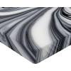 Ambesonne Christmas Fitted Sheet, Merry Christmas Lettering on an Abstract Modern Snowflake Dot Pattern, Soft Decorative Fabric Bedding All-Round Elastic Pocket, Queen Size, Charcoal Beige(Grey)