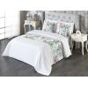 Ambesonne Christmas Floral Bed Runner Set, Simple Design Botany Pattern Winter Rabbits Snowflakes Circles, Decorative Bedding Scarf and a Pillow Sham for Hotels Homes, Twin, Dark Sea Green White(Peacock Green and Pale Ruby)