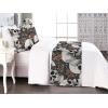 Ambesonne Christmas Floral Bed Runner Set, Simple Design Botany Pattern Winter Rabbits Snowflakes Circles, Decorative Bedding Scarf and a Pillow Sham for Hotels Homes, Twin, Dark Sea Green White(Off White Ginger Grey)