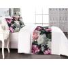 Ambesonne Christmas Floral Bed Runner Set, Simple Design Botany Pattern Winter Rabbits Snowflakes Circles, Decorative Bedding Scarf and a Pillow Sham for Hotels Homes, Twin, Dark Sea Green White(Forest Green and Pink)