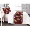 Ambesonne Christmas Floral Bed Runner Set, Simple Design Botany Pattern Winter Rabbits Snowflakes Circles, Decorative Bedding Scarf and a Pillow Sham for Hotels Homes, Twin, Dark Sea Green White(Mustard Burgundy and Grey)