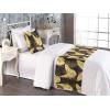 Ambesonne Christmas Floral Bed Runner Set, Simple Design Botany Pattern Winter Rabbits Snowflakes Circles, Decorative Bedding Scarf and a Pillow Sham for Hotels Homes, Twin, Dark Sea Green White(Mustard Brown)