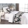 Ambesonne Christmas Floral Bed Runner Set, Simple Design Botany Pattern Winter Rabbits Snowflakes Circles, Decorative Bedding Scarf and a Pillow Sham for Hotels Homes, Twin, Dark Sea Green White(Pale Salmon and Sea Green)