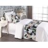 Ambesonne Christmas Floral Bed Runner Set, Simple Design Botany Pattern Winter Rabbits Snowflakes Circles, Decorative Bedding Scarf and a Pillow Sham for Hotels Homes, Twin, Dark Sea Green White(Lavender Blue Multicolor)