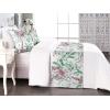 Ambesonne Christmas Floral Bed Runner Set, Simple Design Botany Pattern Winter Rabbits Snowflakes Circles, Decorative Bedding Scarf and a Pillow Sham for Hotels Homes, Twin, Dark Sea Green White(Peacock Green and Pale Ruby)