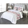 Ambesonne Christmas Floral Bed Runner Set, Simple Design Botany Pattern Winter Rabbits Snowflakes Circles, Decorative Bedding Scarf and a Pillow Sham for Hotels Homes, Twin, Dark Sea Green White(Pale Ruby White and Dust)