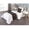 Ambesonne Christmas Floral Bed Runner Set, Simple Design Botany Pattern Winter Rabbits Snowflakes Circles, Decorative Bedding Scarf and a Pillow Sham for Hotels Homes, Twin, Dark Sea Green White(Cocoa Blush Coral)