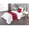 Ambesonne Christmas Floral Bed Runner Set, Simple Design Botany Pattern Winter Rabbits Snowflakes Circles, Decorative Bedding Scarf and a Pillow Sham for Hotels Homes, Twin, Dark Sea Green White(Dark Coral Blue Violet)