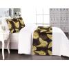 Ambesonne Christmas Floral Bed Runner Set, Simple Design Botany Pattern Winter Rabbits Snowflakes Circles, Decorative Bedding Scarf and a Pillow Sham for Hotels Homes, Twin, Dark Sea Green White(Mustard Brown)