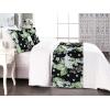Ambesonne Christmas Floral Bed Runner Set, Simple Design Botany Pattern Winter Rabbits Snowflakes Circles, Decorative Bedding Scarf and a Pillow Sham for Hotels Homes, Twin, Dark Sea Green White(Olive Green Ceil Blue)