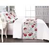 Ambesonne Christmas Floral Bed Runner Set, Simple Design Botany Pattern Winter Rabbits Snowflakes Circles, Decorative Bedding Scarf and a Pillow Sham for Hotels Homes, Twin, Dark Sea Green White(Pale Ruby White and Dust)