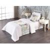 Ambesonne Christmas Floral Bed Runner Set, Simple Design Botany Pattern Winter Rabbits Snowflakes Circles, Decorative Bedding Scarf and a Pillow Sham for Hotels Homes, Twin, Dark Sea Green White(Pale Fuchsia Pale Green)