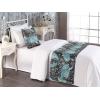 Ambesonne Christmas Floral Bed Runner Set, Simple Design Botany Pattern Winter Rabbits Snowflakes Circles, Decorative Bedding Scarf and a Pillow Sham for Hotels Homes, Twin, Dark Sea Green White(Dark Sea Green White)