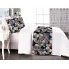 Ambesonne Christmas Floral Bed Runner Set, Simple Design Botany Pattern Winter Rabbits Snowflakes Circles, Decorative Bedding Scarf and a Pillow Sham for Hotels Homes, Twin, Dark Sea Green White(Cream Dark Indigo and Black)