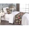 Ambesonne Christmas Floral Bed Runner Set, Simple Design Botany Pattern Winter Rabbits Snowflakes Circles, Decorative Bedding Scarf and a Pillow Sham for Hotels Homes, Twin, Dark Sea Green White(Red Sage Green Brown)