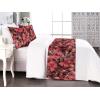 Ambesonne Christmas Floral Bed Runner Set, Simple Design Botany Pattern Winter Rabbits Snowflakes Circles, Decorative Bedding Scarf and a Pillow Sham for Hotels Homes, Twin, Dark Sea Green White(Coral Pale Ruby and Burgundy)