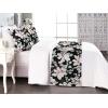 Ambesonne Christmas Floral Bed Runner Set, Simple Design Botany Pattern Winter Rabbits Snowflakes Circles, Decorative Bedding Scarf and a Pillow Sham for Hotels Homes, Twin, Dark Sea Green White(Pale Salmon and Sea Green)