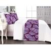 Ambesonne Christmas Floral Bed Runner Set, Simple Design Botany Pattern Winter Rabbits Snowflakes Circles, Decorative Bedding Scarf and a Pillow Sham for Hotels Homes, Twin, Dark Sea Green White(Lavender Lilac and Plum)