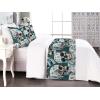 Ambesonne Christmas Floral Bed Runner Set, Simple Design Botany Pattern Winter Rabbits Snowflakes Circles, Decorative Bedding Scarf and a Pillow Sham for Hotels Homes, Twin, Dark Sea Green White(Dark Teal Salmon and Sea Blue)