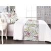 Ambesonne Christmas Floral Bed Runner Set, Simple Design Botany Pattern Winter Rabbits Snowflakes Circles, Decorative Bedding Scarf and a Pillow Sham for Hotels Homes, Twin, Dark Sea Green White(Pale Fuchsia Pale Green)