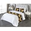 Ambesonne Christmas Floral Bed Runner Set, Simple Design Botany Pattern Winter Rabbits Snowflakes Circles, Decorative Bedding Scarf and a Pillow Sham for Hotels Homes, Twin, Dark Sea Green White(Mustard Brown)