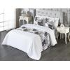 Ambesonne Christmas Floral Bed Runner Set, Simple Design Botany Pattern Winter Rabbits Snowflakes Circles, Decorative Bedding Scarf and a Pillow Sham for Hotels Homes, Twin, Dark Sea Green White(Dark Grey White)