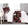Ambesonne Christmas Floral Bed Runner Set, Simple Design Botany Pattern Winter Rabbits Snowflakes Circles, Decorative Bedding Scarf and a Pillow Sham for Hotels Homes, Twin, Dark Sea Green White(Coral Black Multicolor)