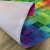 Ambesonne Colorful Place Mats Set of 4, Rainbow Colored Contour Display Futuristic Block Brick-Like Geometric Artisan, Washable Fabric Placemats for Dining Table, Standard Size, Rainbow Colors