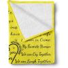 Ambesonne Cousin Gift Blanket, Custom Gift Idea for Women & Men Christmas Birthday Present Male Female, Flannel Fleece Bed & Throw Cover Filled with Appreciation Love Words, 50″ x 70″, Black(Yellow)