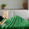 Ambesonne Cousin Gift Blanket, Custom Gift Idea for Women & Men Christmas Birthday Present Male Female, Flannel Fleece Bed & Throw Cover Filled with Appreciation Love Words, 50″ x 70″, Black(Green)
