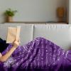 Ambesonne Cousin Gift Blanket, Custom Gift Idea for Women & Men Christmas Birthday Present Male Female, Flannel Fleece Bed & Throw Cover Filled with Appreciation Love Words, 50″ x 70″, Black(Purple)