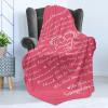 Ambesonne Cousin Gift Blanket, Custom Gift Idea for Women & Men Christmas Birthday Present Male Female, Flannel Fleece Bed & Throw Cover Filled with Appreciation Love Words, 50″ x 70″, Black(Rose)