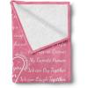 Ambesonne Cousin Gift Blanket, Custom Gift Idea for Women & Men Christmas Birthday Present Male Female, Flannel Fleece Bed & Throw Cover Filled with Appreciation Love Words, 50″ x 70″, Black(Pink)