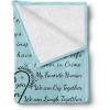 Ambesonne Cousin Gift Blanket, Custom Gift Idea for Women & Men Christmas Birthday Present Male Female, Flannel Fleece Bed & Throw Cover Filled with Appreciation Love Words, 50″ x 70″, Black(Pale Blue)