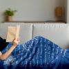 Ambesonne Cousin Gift Blanket, Custom Gift Idea for Women & Men Christmas Birthday Present Male Female, Flannel Fleece Bed & Throw Cover Filled with Appreciation Love Words, 50″ x 70″, Black(Royal Blue)