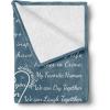 Ambesonne Cousin Gift Blanket, Custom Gift Idea for Women & Men Christmas Birthday Present Male Female, Flannel Fleece Bed & Throw Cover Filled with Appreciation Love Words, 50″ x 70″, Black(Slate Blue)
