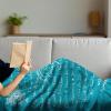 Ambesonne Cousin Gift Blanket, Custom Gift Idea for Women & Men Christmas Birthday Present Male Female, Flannel Fleece Bed & Throw Cover Filled with Appreciation Love Words, 50″ x 70″, Black(Petrol Blue)