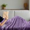 Ambesonne Cousin Gift Blanket, Custom Gift Idea for Women & Men Christmas Birthday Present Male Female, Flannel Fleece Bed & Throw Cover Filled with Appreciation Love Words, 50″ x 70″, Black(Lavender)
