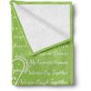 Ambesonne Cousin Gift Blanket, Custom Gift Idea for Women & Men Christmas Birthday Present Male Female, Flannel Fleece Bed & Throw Cover Filled with Appreciation Love Words, 50″ x 70″, Black(Pistachio Green)