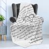 Ambesonne Cousin Gift Blanket, Custom Gift Idea for Women & Men Christmas Birthday Present Male Female, Flannel Fleece Bed & Throw Cover Filled with Appreciation Love Words, 50″ x 70″, Black(White)
