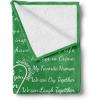 Ambesonne Cousin Gift Blanket, Custom Gift Idea for Women & Men Christmas Birthday Present Male Female, Flannel Fleece Bed & Throw Cover Filled with Appreciation Love Words, 50″ x 70″, Black(Green)