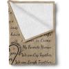 Ambesonne Cousin Gift Blanket, Custom Gift Idea for Women & Men Christmas Birthday Present Male Female, Flannel Fleece Bed & Throw Cover Filled with Appreciation Love Words, 50″ x 70″, Black(Tan)