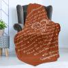 Ambesonne Cousin Gift Blanket, Custom Gift Idea for Women & Men Christmas Birthday Present Male Female, Flannel Fleece Bed & Throw Cover Filled with Appreciation Love Words, 50″ x 70″, Black(Rust)