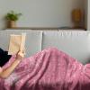 Ambesonne Cousin Gift Blanket, Custom Gift Idea for Women & Men Christmas Birthday Present Male Female, Flannel Fleece Bed & Throw Cover Filled with Appreciation Love Words, 50″ x 70″, Black(Pink)
