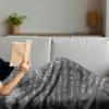 Ambesonne Cousin Gift Blanket, Custom Gift Idea for Women & Men Christmas Birthday Present Male Female, Flannel Fleece Bed & Throw Cover Filled with Appreciation Love Words, 50″ x 70″, Black(Grey)