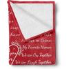 Ambesonne Cousin Gift Blanket, Custom Gift Idea for Women & Men Christmas Birthday Present Male Female, Flannel Fleece Bed & Throw Cover Filled with Appreciation Love Words, 50″ x 70″, Black(Red)