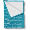 Ambesonne Cousin Gift Blanket, Custom Gift Idea for Women & Men Christmas Birthday Present Male Female, Flannel Fleece Bed & Throw Cover Filled with Appreciation Love Words, 50″ x 70″, Black(Petrol Blue)